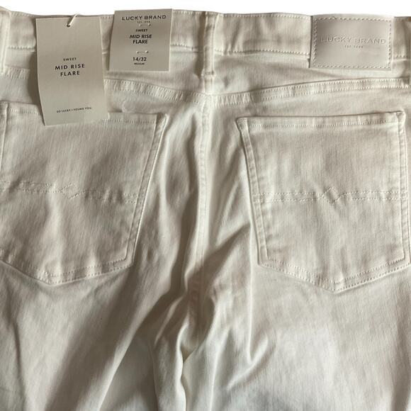 Lucky Brand Women’s Sweet Mid Rise Flare Ultimate Stretch Jeans White Size 14 - Picture 4 of 5